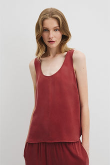 Cupro Scoop Neck Tank