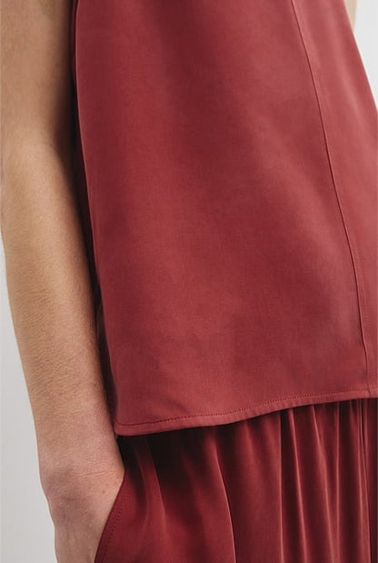 Cupro Scoop Neck Tank