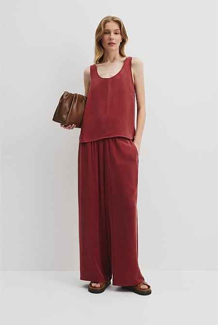 Cupro Scoop Neck Tank