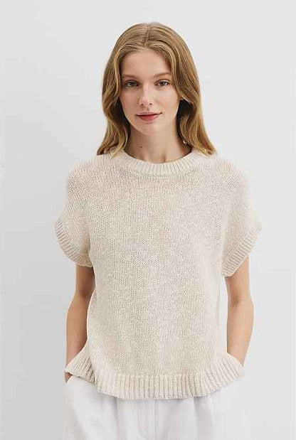 Textured Knit T-Shirt