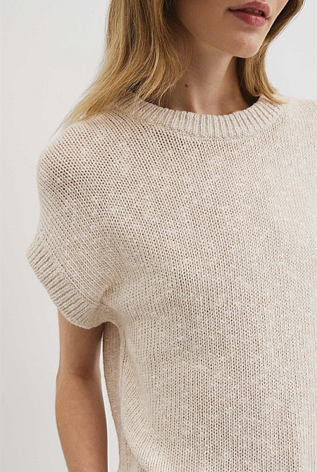 Textured Knit T-Shirt