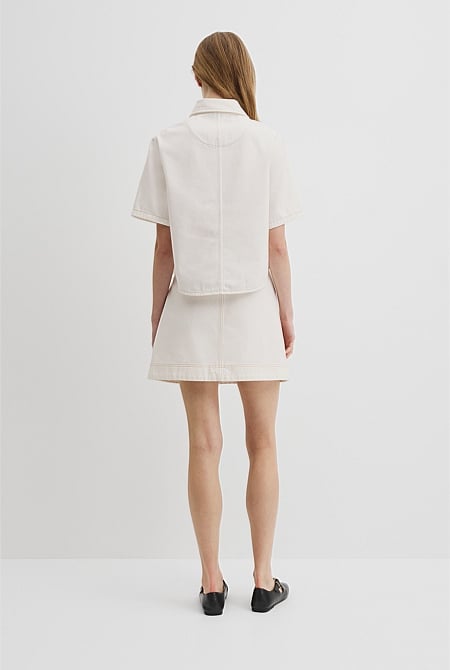 Short Sleeve Denim Shirt