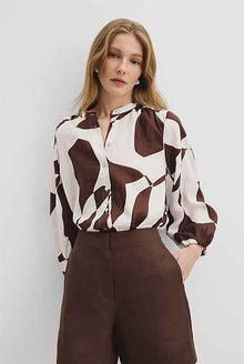 Organically Grown Linen Blouson Blouse