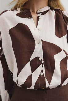 Organically Grown Linen Blouson Blouse