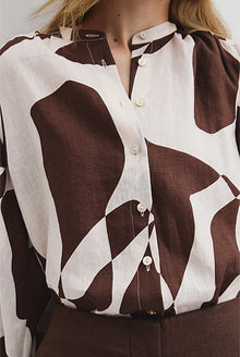 Organically Grown Linen Blouson Blouse