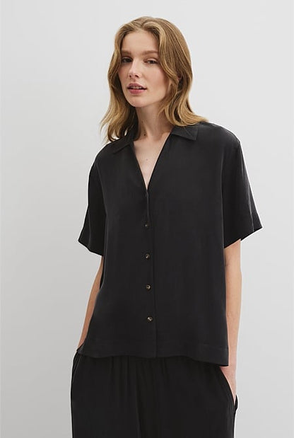 Short Sleeve Cupro Shirt