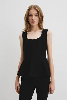 Compact Peplum Knit Tank