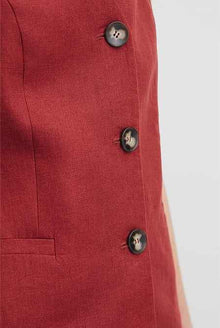 Organically Grown Linen A-Line Tailored Vest