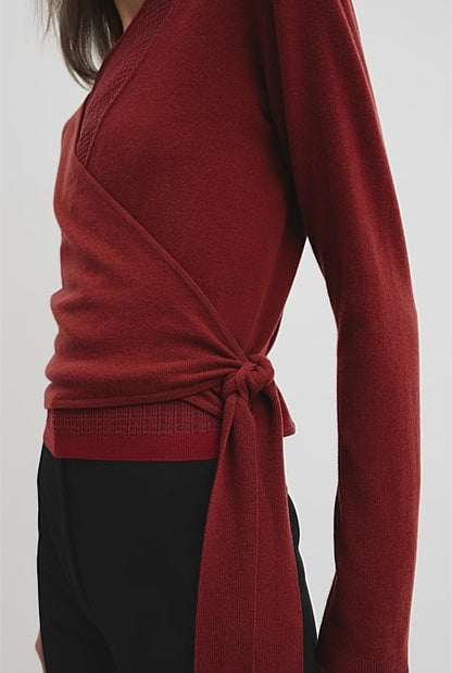 Long Sleeve Wrap Knit