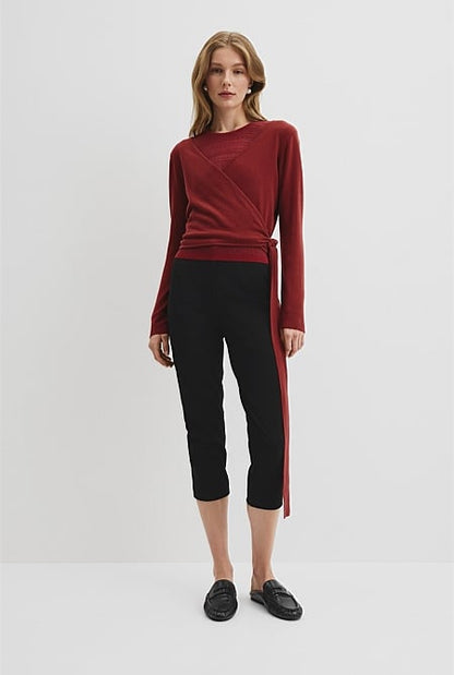 Long Sleeve Wrap Knit