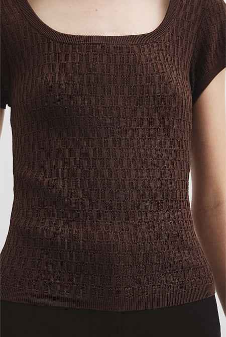 Lace Knit T-Shirt