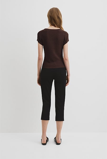 Lace Knit T-Shirt