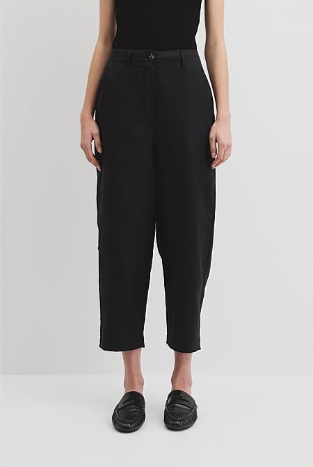 Organically Grown Linen Tapered Pant