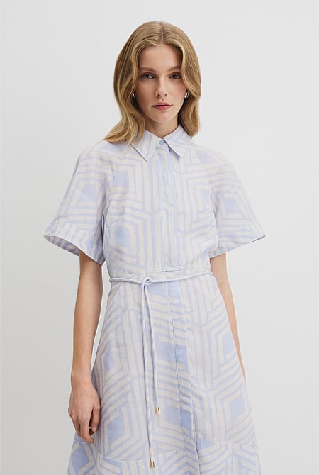 Print Asymmetric Hem Mini Dress