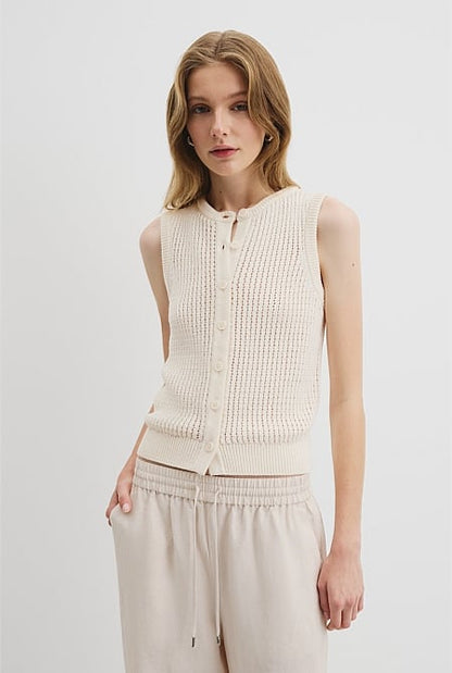 Pointelle Knit Tank