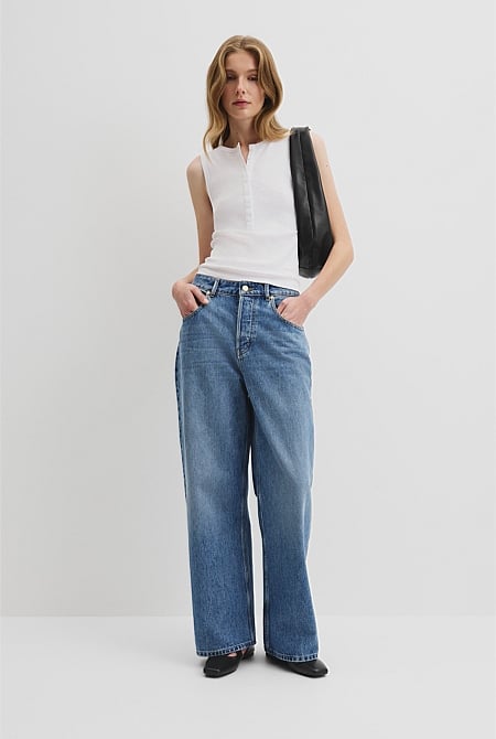 Button Henley Tank