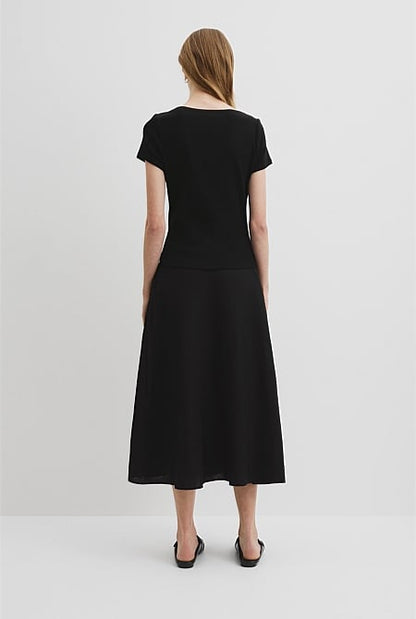 Australian Cotton Boat Neck Rib T-Shirt