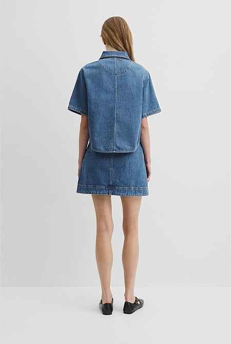 Short Sleeve Denim Shirt