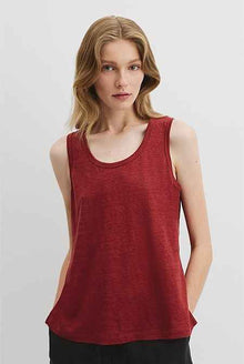 Linen Scoop Neck Tank