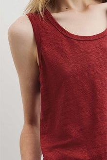 Linen Scoop Neck Tank