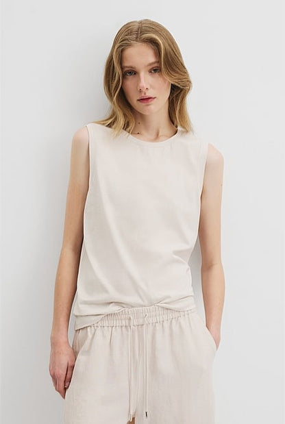 Australian Cotton Relaxed Crew Tank
