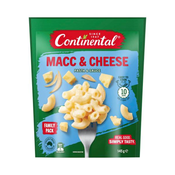 CONTINENTAL PASTA & SAUCE MACARONI CHEESE 145G