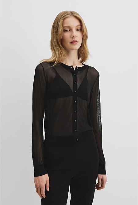 Sheer Knit Cardigan