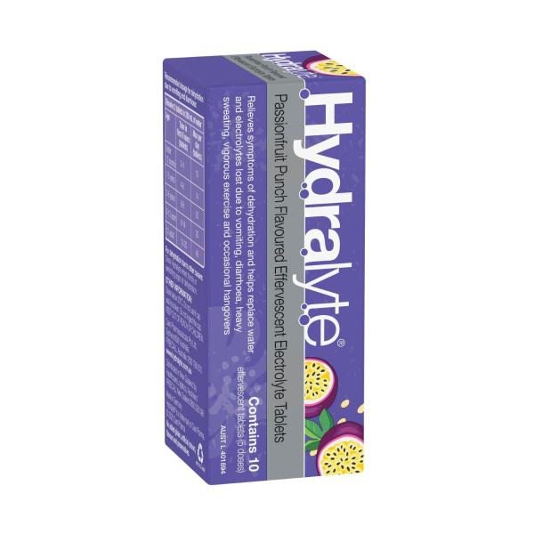HYDRALYTE EFFERVESCENT PASSIONFRUIT PUNCH 10 PK