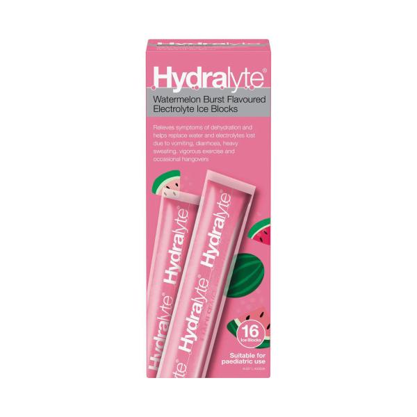 HYDRALYTE ICE BLOCK WATERMELON BURST 16 PK