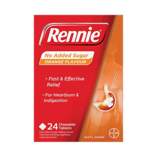 RENNIE NO ADDED SUGAR ORANGE 24PK
