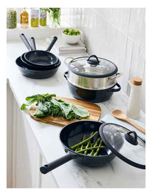 Ceramic Wok with Lid 28cm