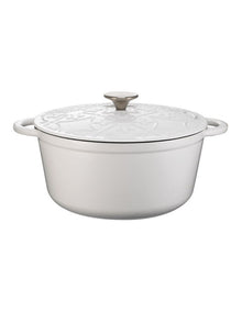 Cast Iron Casserole with Lid 26cm/5.0lt White