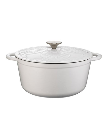 Cast Iron Casserole with Lid 26cm/5.0lt White