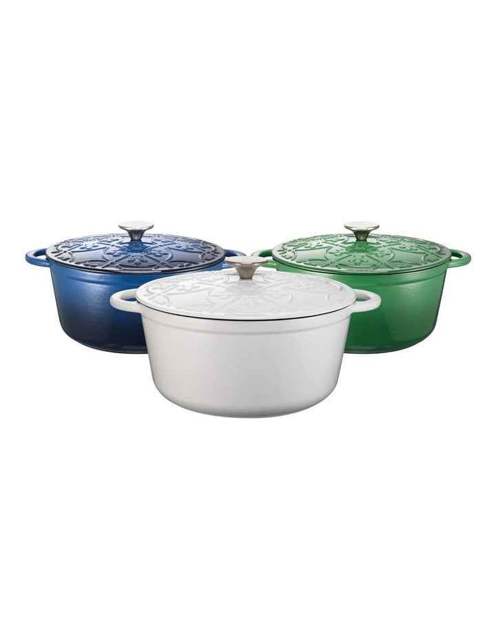 Cast Iron Casserole with Lid 26cm/5.0lt Heritage Green
