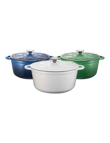Cast Iron Casserole with Lid 26cm/5.0lt Heritage Green