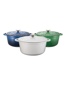 Cast Iron Casserole with Lid 26cm/5.0lt Heritage Green