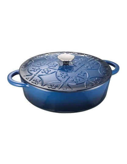 Cast Iron Saut with Lid 28cm/4.0lt Navy