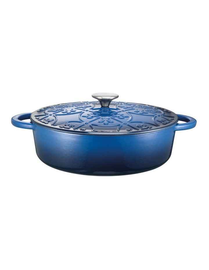 Cast Iron Saut with Lid 28cm/4.0lt Navy