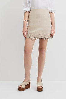 Linen Scalloped Skirt