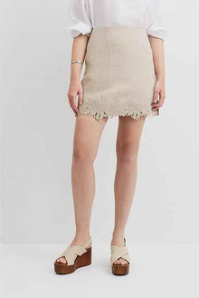 Linen Scalloped Skirt