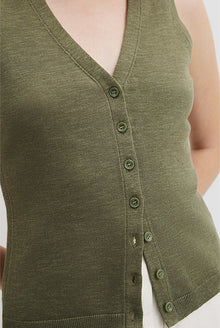 Organically Grown Cotton Linen Vest