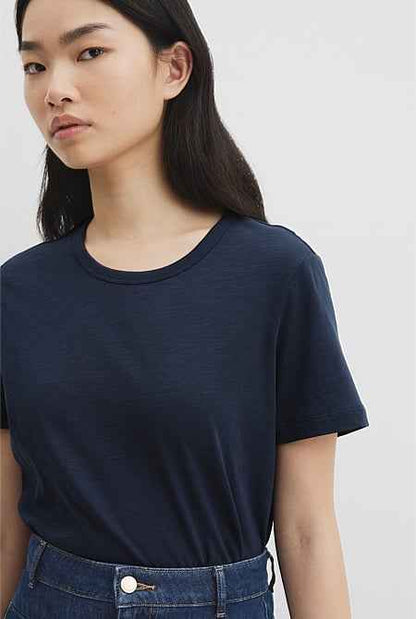 Australian Good Earth Cotton Slub Short Sleeve T-Shirt