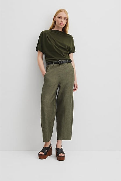 Organically Grown Linen Tapered Pant