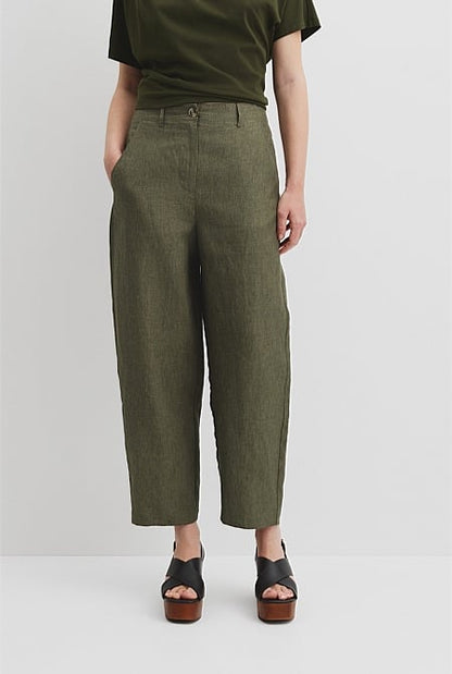 Organically Grown Linen Tapered Pant