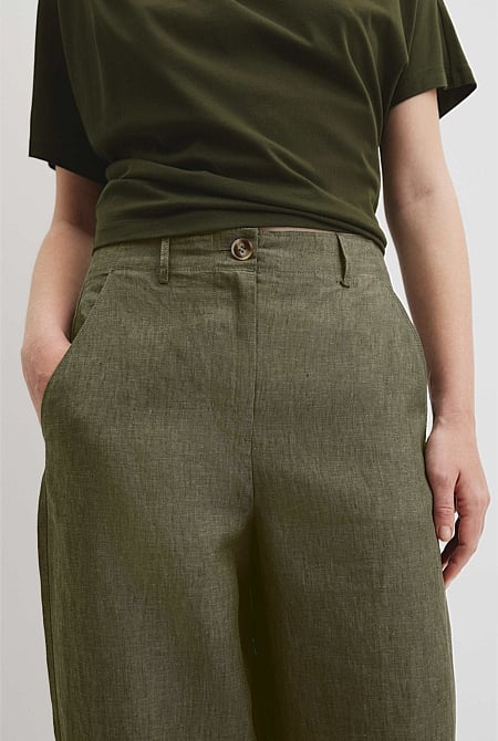 Organically Grown Linen Tapered Pant