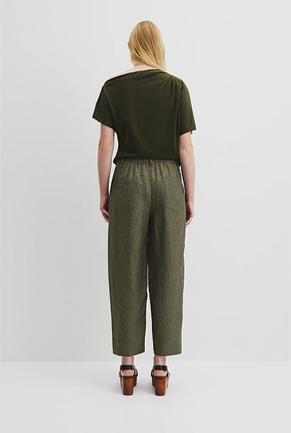 Organically Grown Linen Tapered Pant