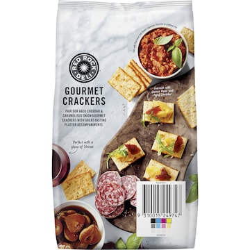 Red Rock Deli Gourmet Crackers Aged Cheddar & Caramelised Onion 130g