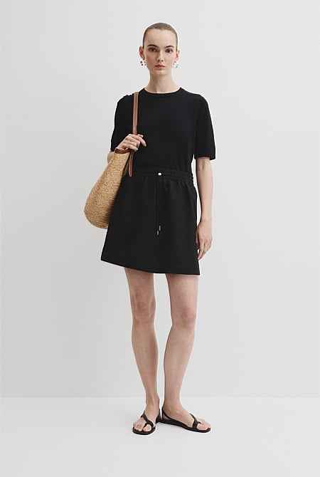 Pull On Linen Skirt