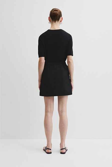 Pull On Linen Skirt