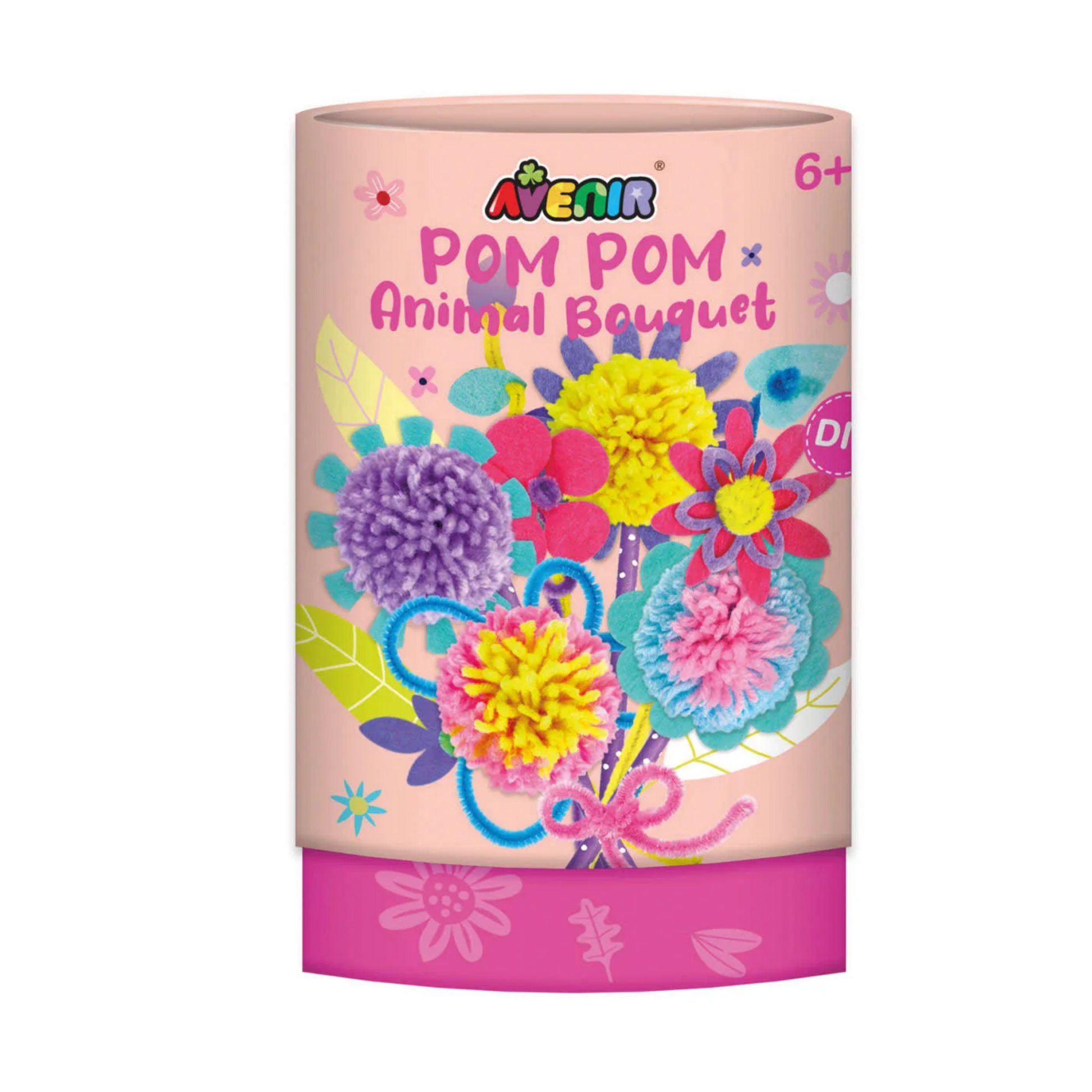 Avenir Pom Pom Bouquet Flower Kit Art and Craft for Kids Gifting Idea for 6yrs+